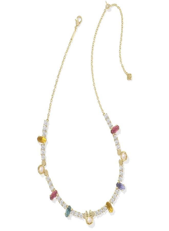 Kendra Scott x Disney 14k Gold-Plated Mickey Mouse and Minnie Mouse Tennis Necklace in Multi Mix, Fashion Jewelry for Women - Image 2