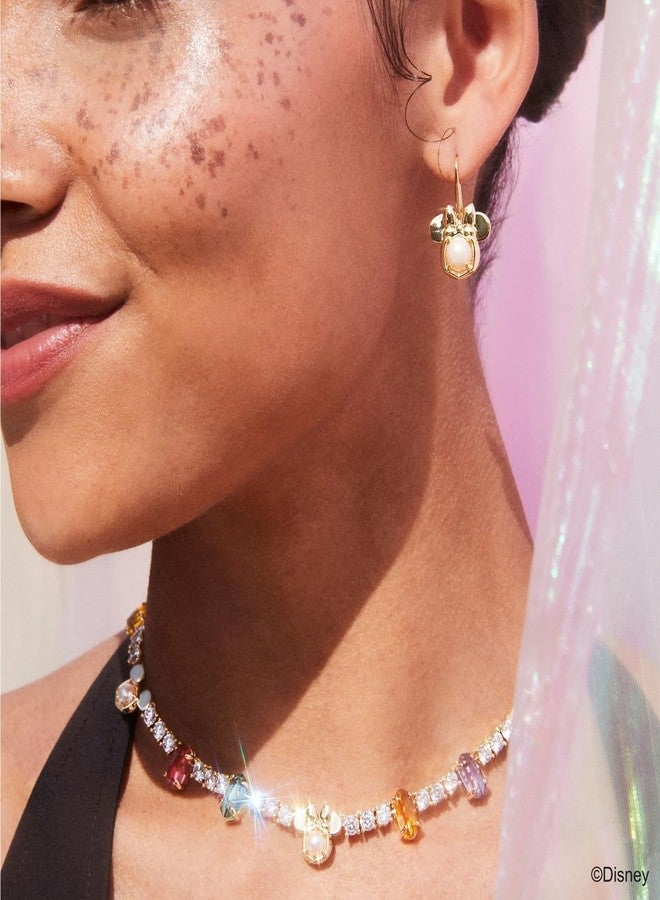 Kendra Scott x Disney 14k Gold-Plated Mickey Mouse and Minnie Mouse Tennis Necklace in Multi Mix, Fashion Jewelry for Women - Image 3