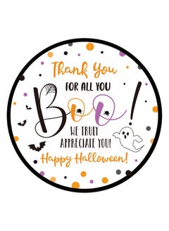 g2plus Halloween Stickers, 60Pcs Halloween Thank You Stickers, 2'' Round Happy Halloween Stickers, Halloween Thank You For All You Stickers, Boo Gift Stickers For Halloween Candy Bags, Envelope Seals  - Image 1