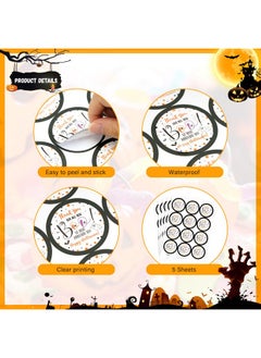 g2plus Halloween Stickers, 60Pcs Halloween Thank You Stickers, 2'' Round Happy Halloween Stickers, Halloween Thank You For All You Stickers, Boo Gift Stickers For Halloween Candy Bags, Envelope Seals  - Image 3