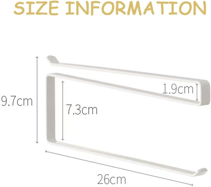 UREVO 2 pcs PaPer Towel Holder Towel Rack Towel Bar Hooks for Kitchen - Image 2