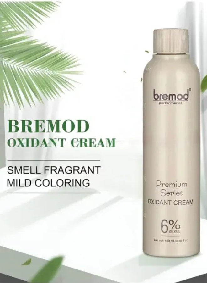 BREMOD Performance Premium Series Oxidant 6 Percent 100 ml Hair Developer Cream Professional Hair Color Developer Hair Bleach Activator Salon Hair Coloring Cream - Image 1