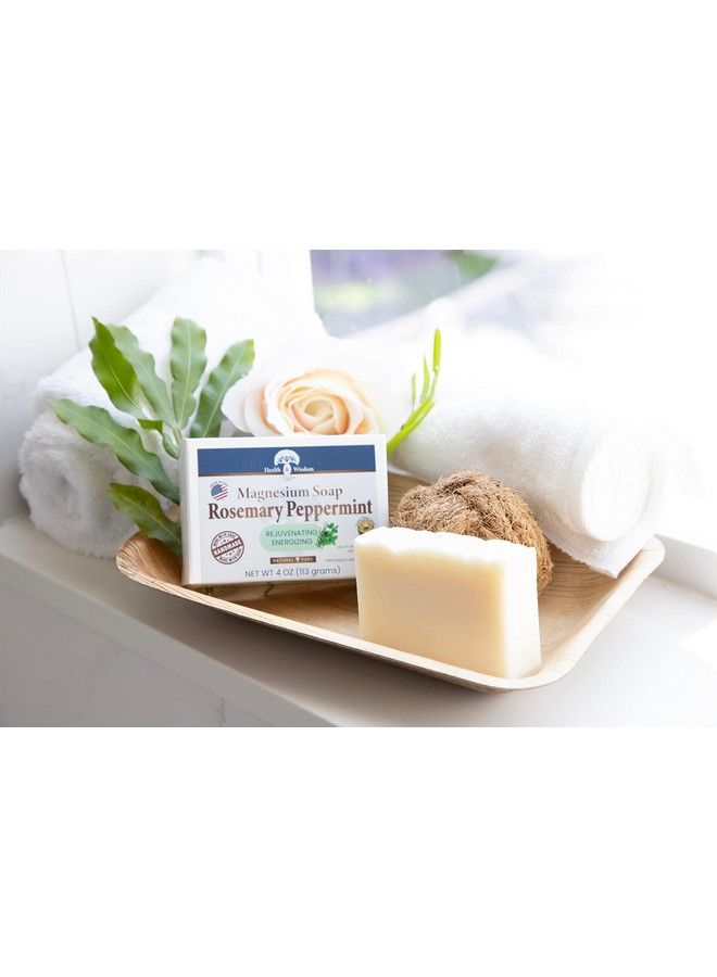 Health and Wisdom Magnesium Soap Bar (Rosemary/Peppermint 4Oz) : Made With Essential Oils : Purifying And Promote Positivity : Pure Magnesium Oil And Aloe To Moisturize And Soothe Skin - Image 5