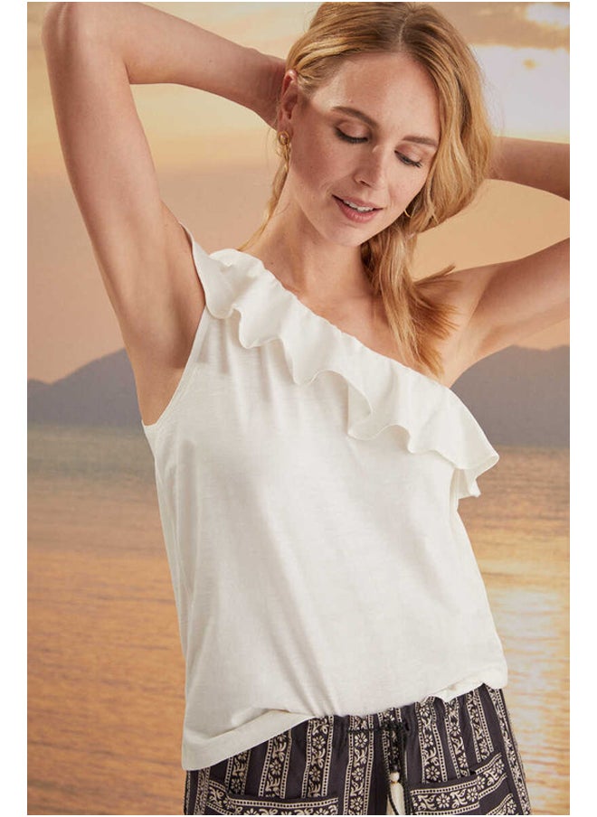 women'secret - Cotton asymmetric top - Image 1