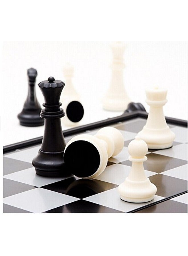 سيجا مجموعة لوحة شطرنج مغناطيسية من SYGA، مجموعة شطرنج للسفر، مجموعة شطرنج مغناطيسية، مجموعة مسودات شطرنج 2 في 1، مجموعة لوحة شطرنج قابلة للطي والحمل، لعبة استراتيجية تقليدية للأطفال/الأطفال/البالغين - 24.5 سم × 24.5 سم - Image 3