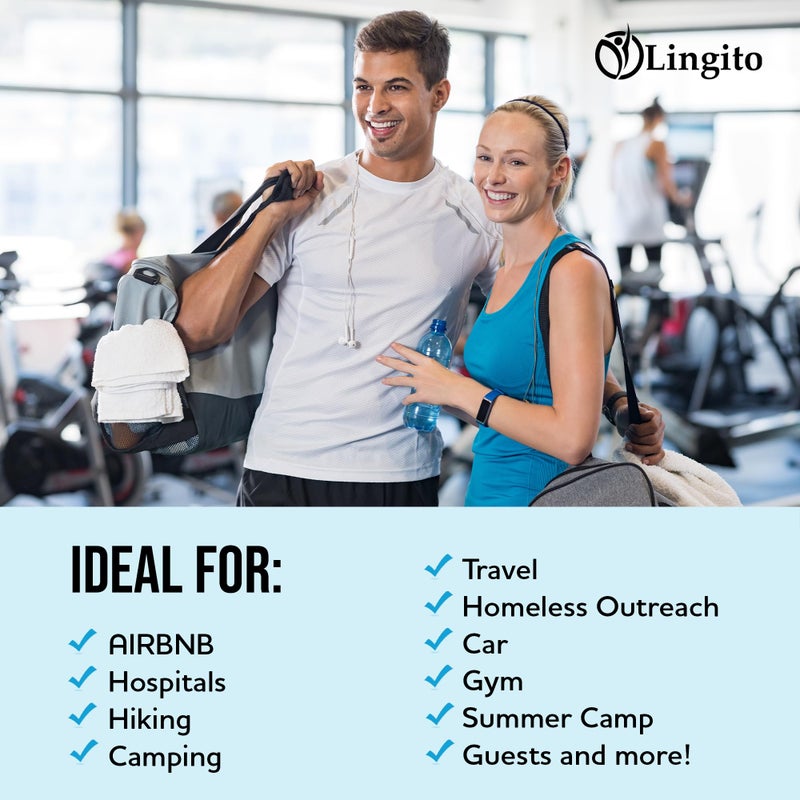 Lingito Soft Bristle Mini Individually Wrapped Disposable Toothbrush, Travel Set (36 Pack) - Image 4