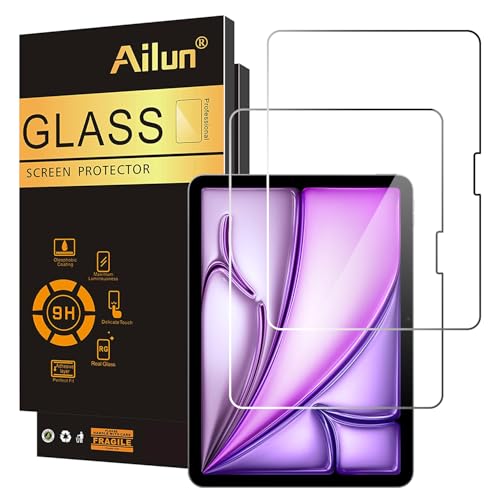 Ailun Screen Protector for iPad Pro 13 Inch 2025/2024 [8/7th Generation,M5/M4], iPad Air 13 Inch 2025/2024 [7/6th Generation,M3/M2] Tempered Glass Face ID Apple Pencil Compatible Case Friendly 2 Pack - Image 1