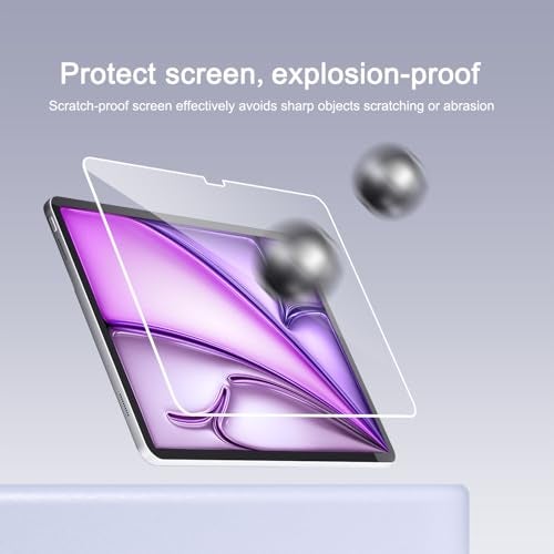 Ailun Screen Protector for iPad Pro 13 Inch 2025/2024 [8/7th Generation,M5/M4], iPad Air 13 Inch 2025/2024 [7/6th Generation,M3/M2] Tempered Glass Face ID Apple Pencil Compatible Case Friendly 2 Pack - Image 2