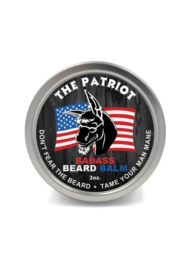 Badass Beard Care - Beard Balm The Patriot Scent 2 Ounce All Natural Ingredients Keeps Beard And Mustache Full Soft And Healthy Reduce Itchy And Flaky Skin Promote Healthy Growth - Image 1