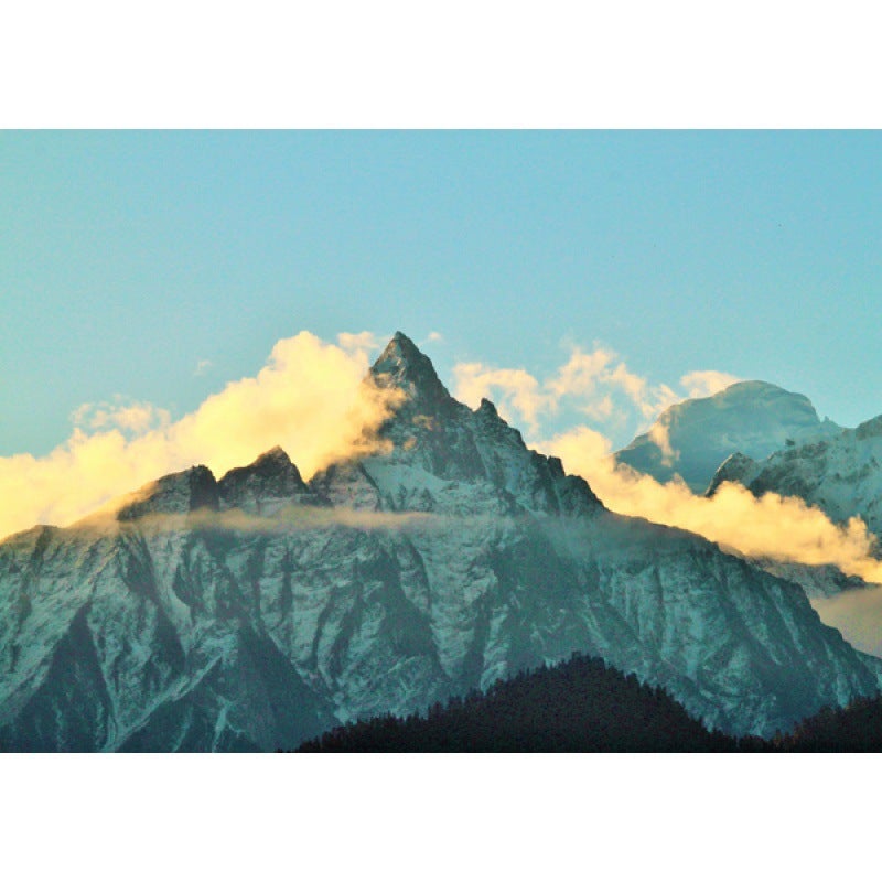 Free Shipping Xizang Plateau Mount Qomolangma Tanggula Holy Lake Landscape Poster Decorative Painting Photo Frame Mural Painting Hanging Painting - Image 1