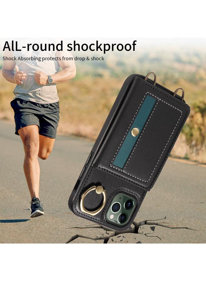 Zaboon Case For iPhone 11 Pro Crossbodys Card Bag Ring Holder Leather Phone Case - Image 4
