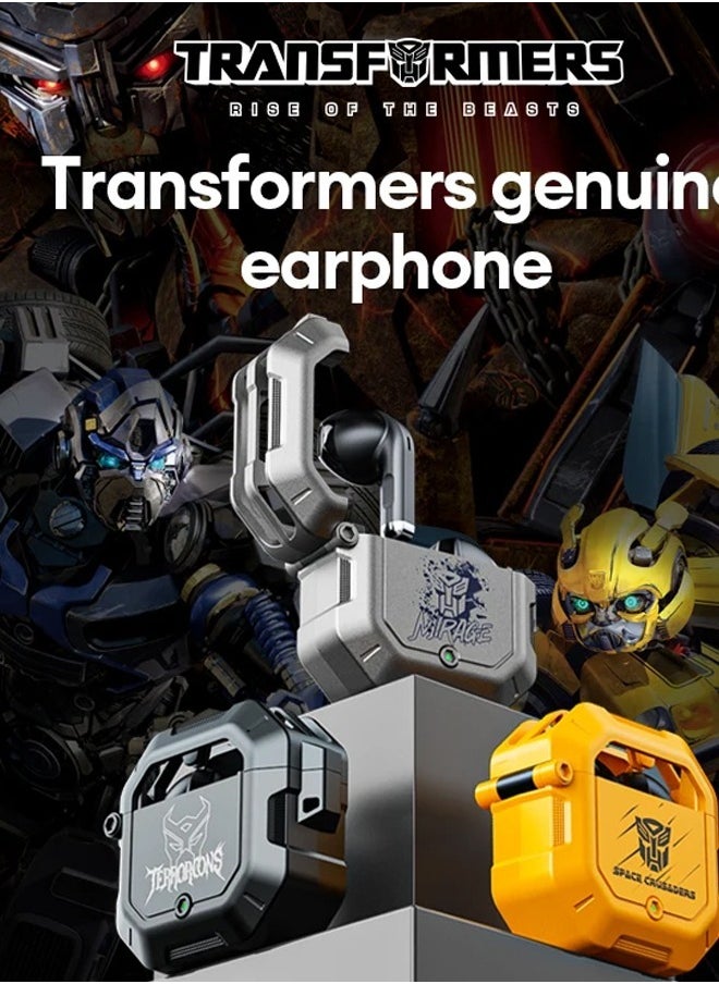 TRANSFORMERS Transformers TF-T12 Wireless Bluetooth Earbuds Gaming Headphones Long Battery Life Headset with Music Noise Cancellation Calls Yellow  - Image 5