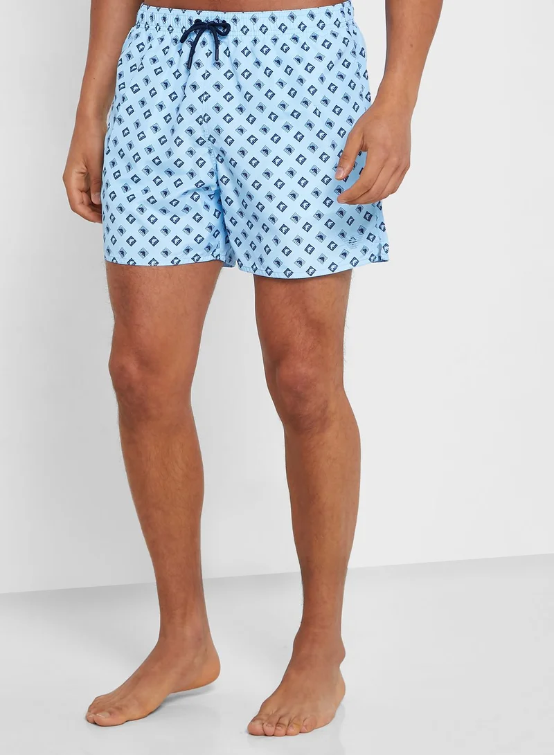 EMPORIO ARMANI Geo Print Swim Shorts