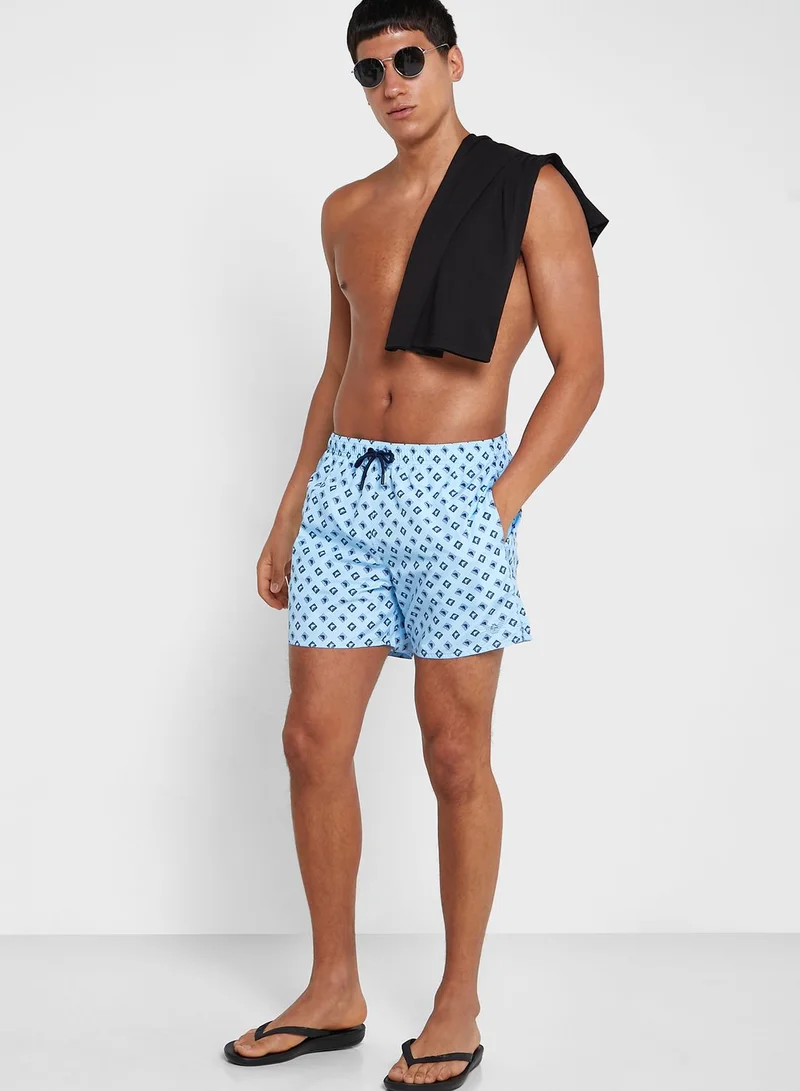 EMPORIO ARMANI Geo Print Swim Shorts