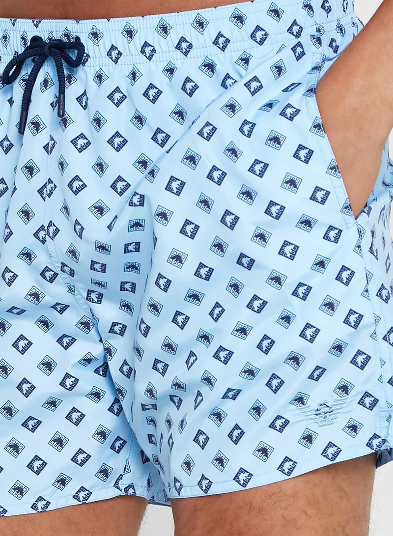 EMPORIO ARMANI Geo Print Swim Shorts