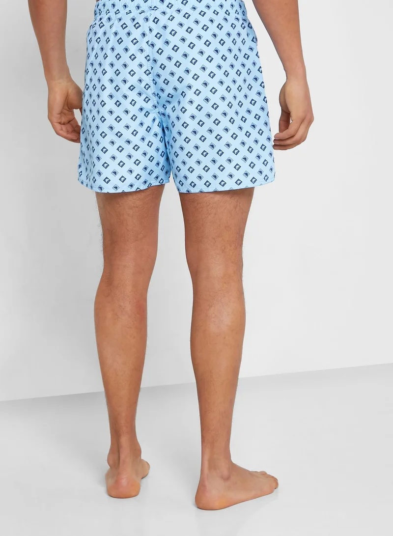 EMPORIO ARMANI Geo Print Swim Shorts