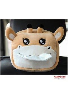 RoadPower Car Tissue Box Cute Cartoon Soft Plush Napkin Tissue Paper Holder Portable Paper Package Case Car Seat Tissue Box Car Styling Accessories 2 Pack  - Image 3