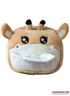 RoadPower Car Tissue Box Cute Cartoon Soft Plush Napkin Tissue Paper Holder Portable Paper Package Case Car Seat Tissue Box Car Styling Accessories 2 Pack  - Image 2