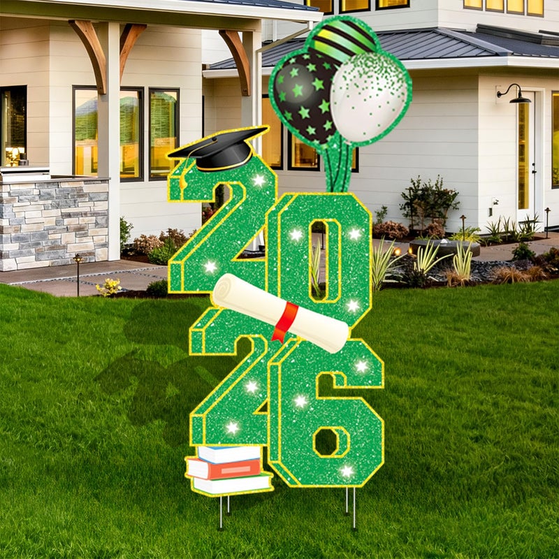 sewrung 3.5FT Large Class 2026 Graduation Yard Sign Yard Decorations Congrats Graduation Lawn Signs 2026 Grad Yard Signs with Stakes for Outdoor Indoor Congrats Graduation Party Decoration Supplies - Image 1