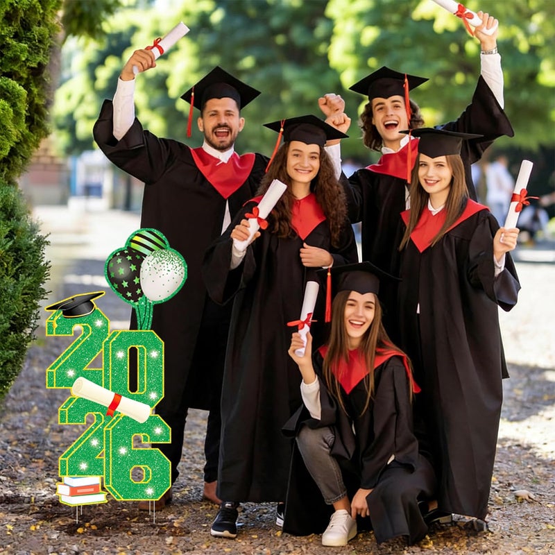 sewrung 3.5FT Large Class 2026 Graduation Yard Sign Yard Decorations Congrats Graduation Lawn Signs 2026 Grad Yard Signs with Stakes for Outdoor Indoor Congrats Graduation Party Decoration Supplies - Image 4