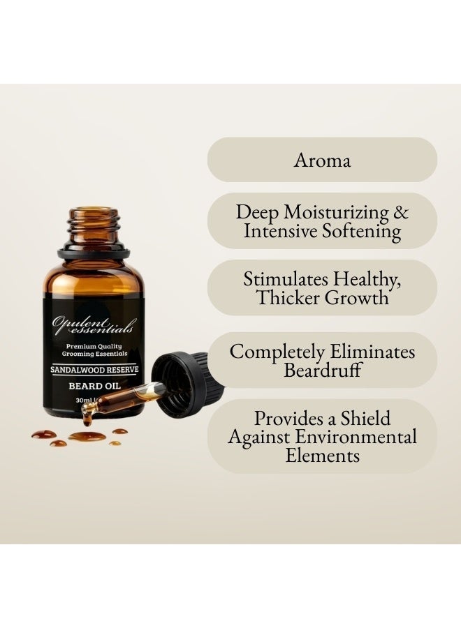 Opulent essentials Sandalwood Reserve - Beard Oil - Image 3