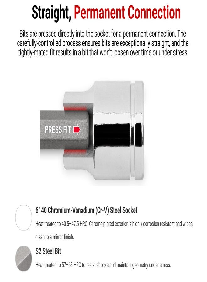 TEKTON 1/4 Inch Drive x 5 mm Long Hex Bit Socket | SHB03304 - Image 4