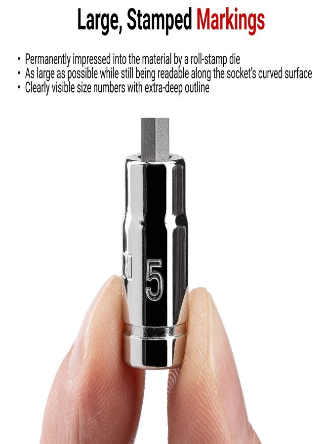 TEKTON 1/4 Inch Drive x 5 mm Long Hex Bit Socket | SHB03304 - Image 5