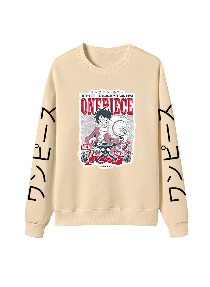 KUYING New One Piece Printed Casual Round Neck Hoodie  - Image 1