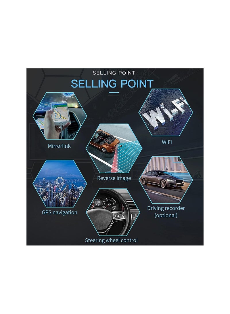 SHEZA STAR ستيريو سيارة أندرويد لتويوتا ياريس 2011 2012 2013 2014 6 جيجابايت رام 128 جيجابايت روم 9 بوصة يدعم بطاقة SIM، Apple Carplay، MirrorLink WiFi BT، شاشة تعمل باللمس IPS مع كاميرا احتياطية متضمنة - Image 3