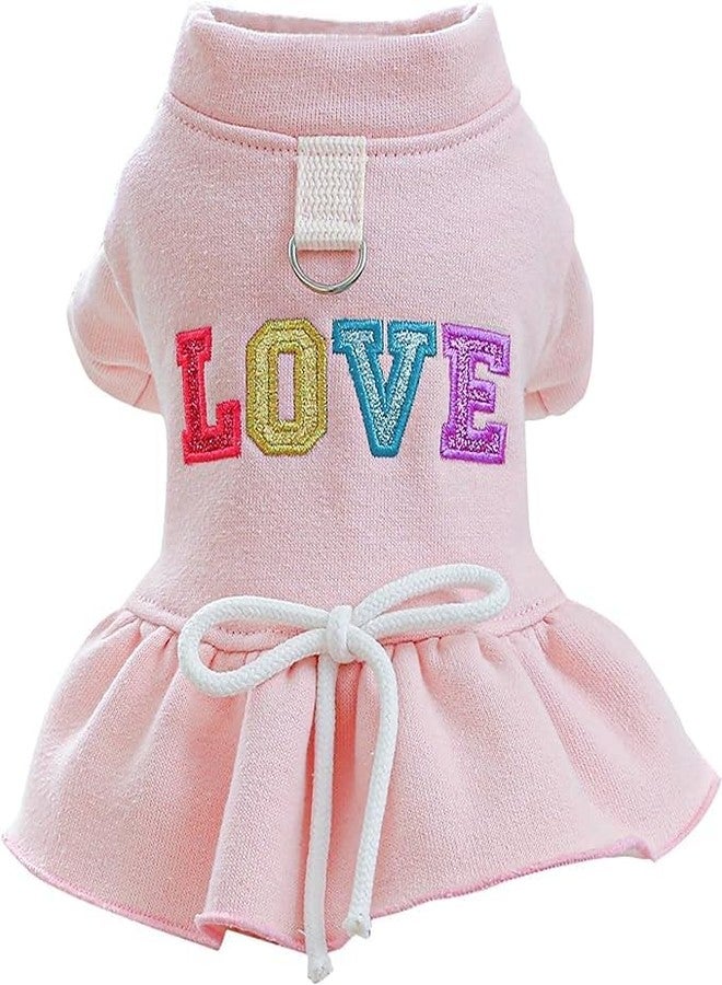 PETANGEL Small Dog Dress, Warm Dog Clothes for Small Dog Cat Girl, Puppy Clothes Princess Dogs Dress, Holiday Festival Cat Dog Clothes for Small Dogs ShiTzu, Pug Lhasa Girls (Size: L, Chest: 45cm) - Image 1