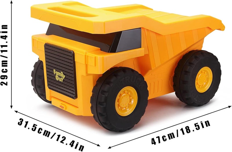 PUQU Store Monster Truck Design Kids Travel Suitcase Toddler Luggage With Wheels (Yellow) - Image 2