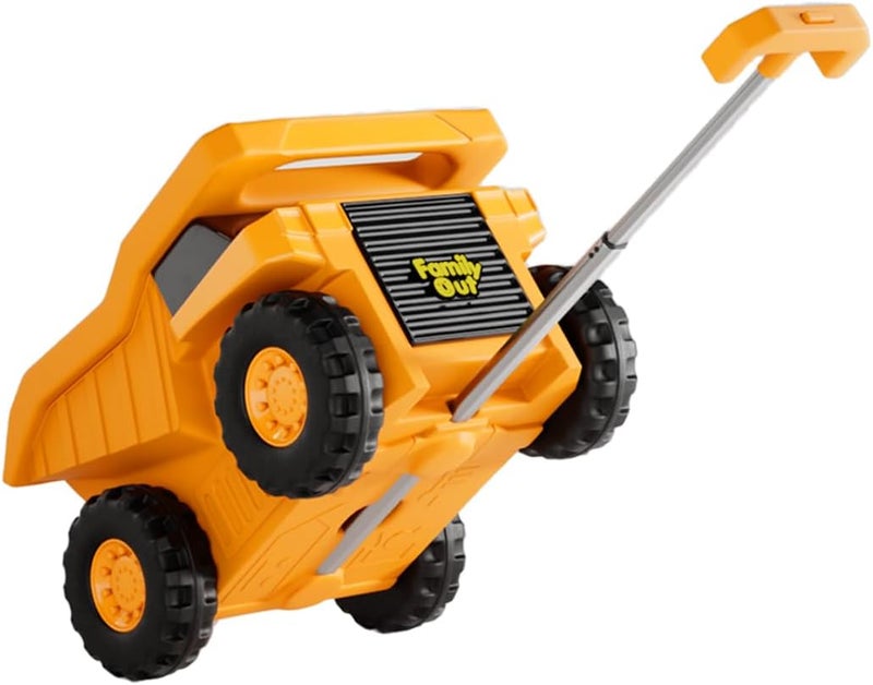 PUQU Store Monster Truck Design Kids Travel Suitcase Toddler Luggage With Wheels (Yellow) - Image 1