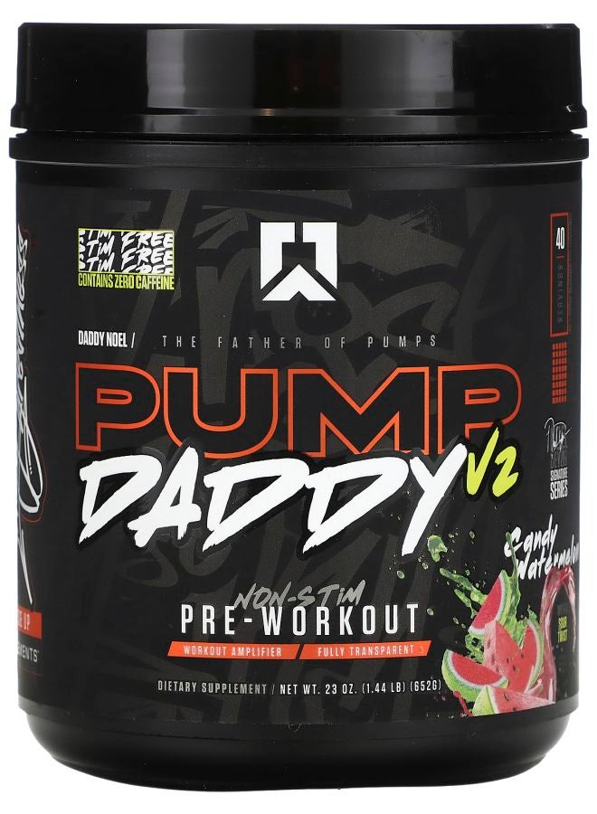 RYSE Pump Daddy V2 NonStim PreWorkout Candy Watermelon 1.44 lb (652 g)