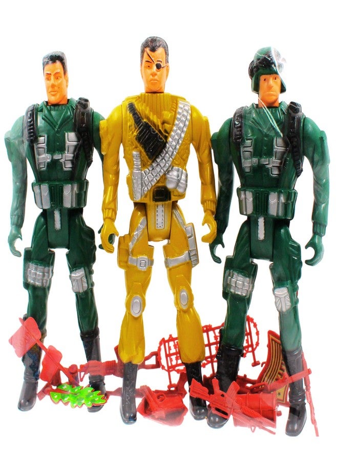 Mallexo Special Forces Action Figure Army Toys Set Military Soldiers with Weapon for Kids 3PCs with 10 Acessories Guns Fighter Jet Military Base Figurine Playsets for Boys & Girls Birthday Gifts - Image 1
