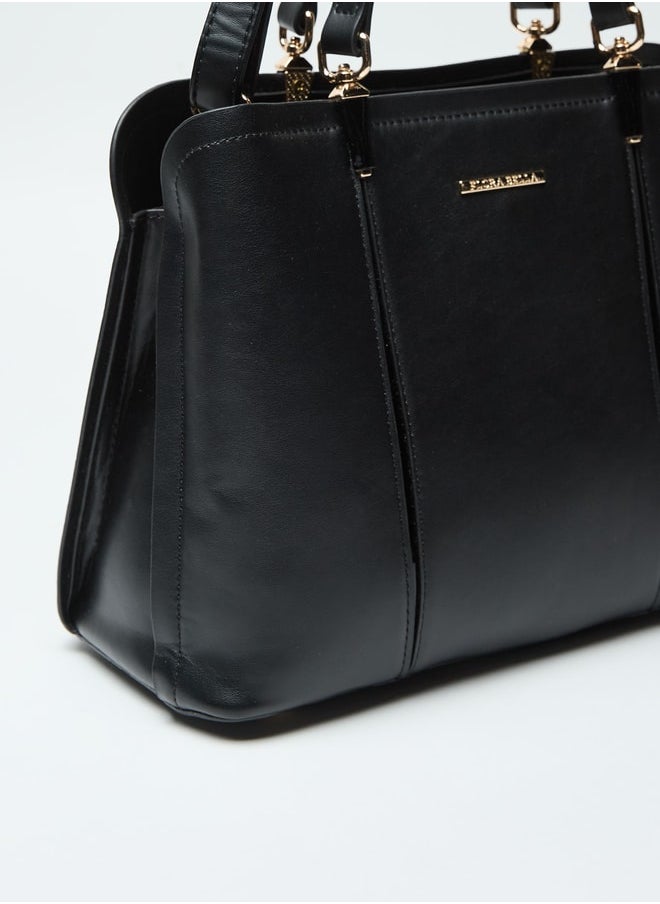 Flora Bella By Shoexpress Solid Tote Bag with Detachable Handle and Zip Closure  - Image 3
