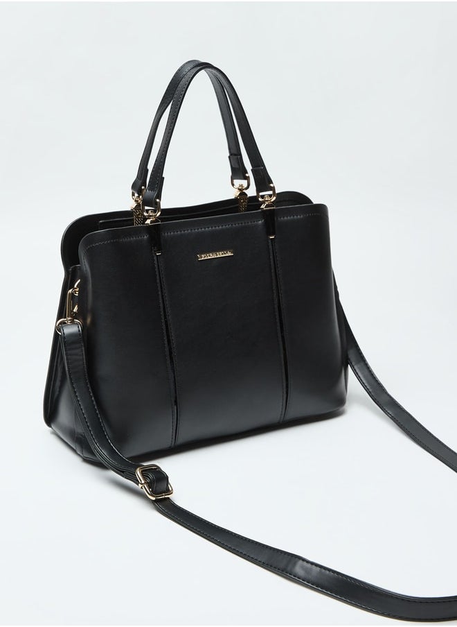 Flora Bella By Shoexpress Solid Tote Bag with Detachable Handle and Zip Closure  - Image 2