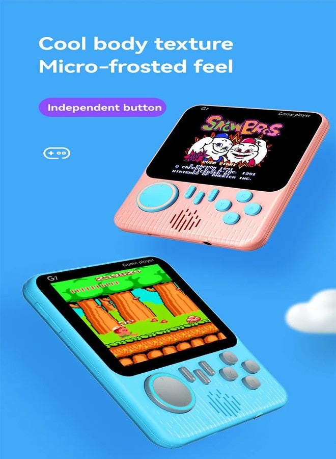 BLiSS HUES جهاز ألعاب فيديو كلاسيكي محمول باليد BLiSS HUES G7 مع 666 لعبة - شاشة LCD مقاس 3.5 بوصة - تصميم نحيف وسهل الحمل - يدعم التلفزيون - هدية للأطفال - لون عشوائي - Image 2