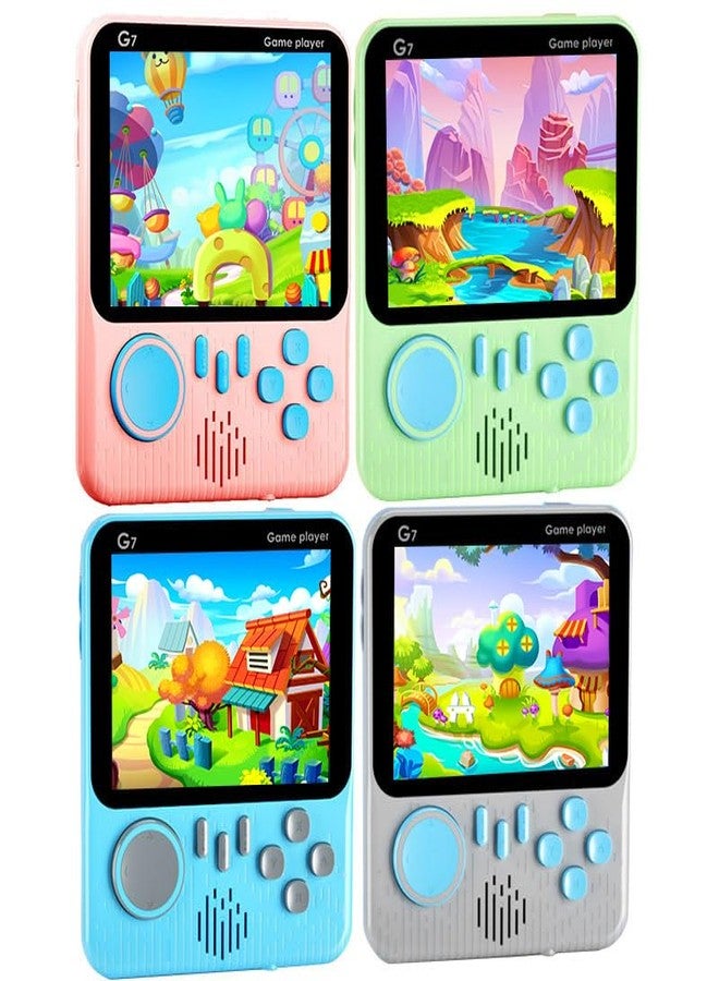 BLiSS HUES جهاز ألعاب فيديو كلاسيكي محمول باليد BLiSS HUES G7 مع 666 لعبة - شاشة LCD مقاس 3.5 بوصة - تصميم نحيف وسهل الحمل - يدعم التلفزيون - هدية للأطفال - لون عشوائي - Image 1