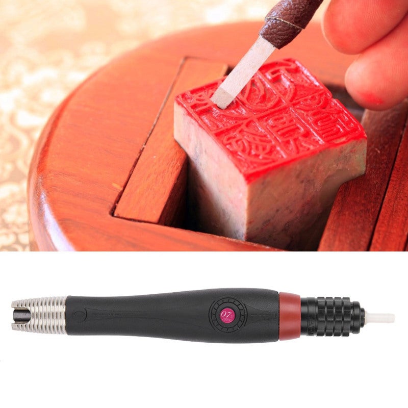 Air Grinder File 0.7mm Stroke Compressed Air Power Saving - Low Noise Silencer Tube Reciprocating Speed 28000rpm for Fine Jade Carving - Image 3