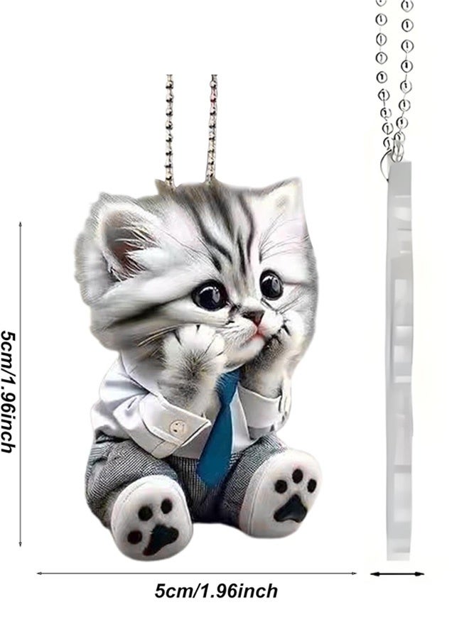 Car Rearview Mirror Pendant, Cute Animal Charming Luxury Car Pendant - Image 2