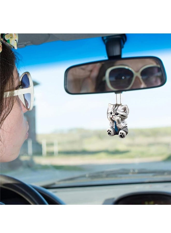 Car Rearview Mirror Pendant, Cute Animal Charming Luxury Car Pendant - Image 3