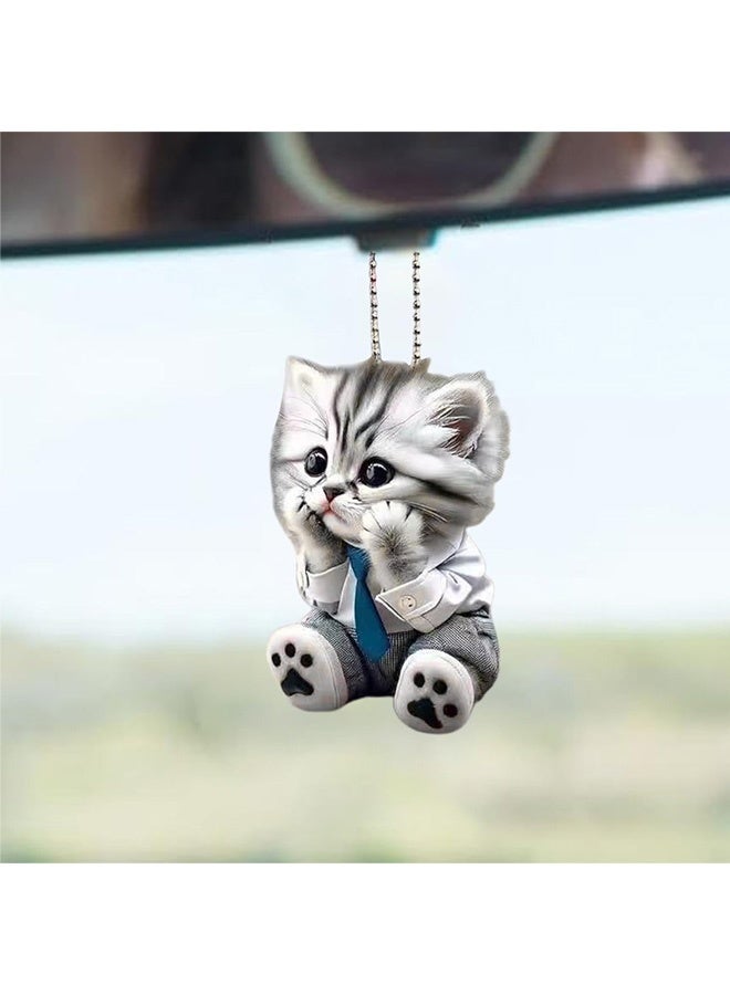 Car Rearview Mirror Pendant, Cute Animal Charming Luxury Car Pendant - Image 4