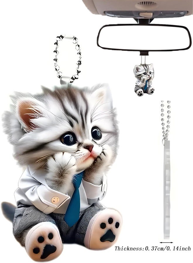 Car Rearview Mirror Pendant, Cute Animal Charming Luxury Car Pendant - Image 1