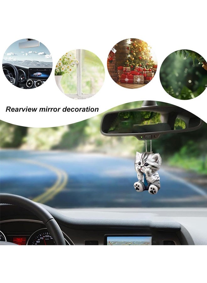 Car Rearview Mirror Pendant, Cute Animal Charming Luxury Car Pendant - Image 5