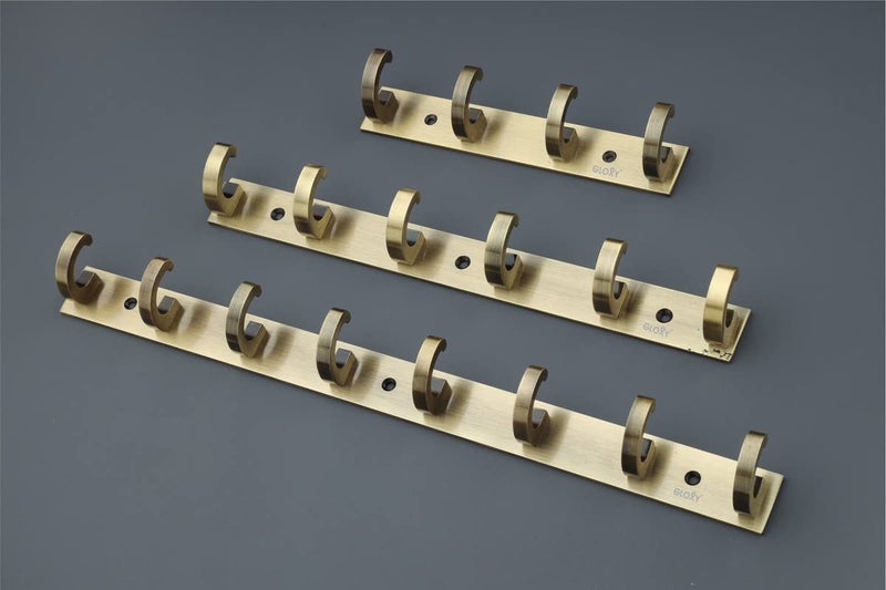 GLOXY GLOXY 6 Pin Stainless Steel Bathroom Accessories 6 Hooks Plate Wall Mounting and Door Back Hanger Pins for Hanging Cloth Set Shirt Bar Towel Rack Robe Keys khutti Antique Pack of 6 - Image 2