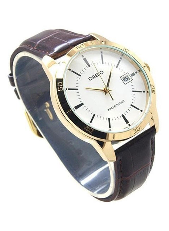 CASIO Men Water Resistant Analog Watch Mtp-V004GL-7AUDF - 47 mm - Brown - Image 3