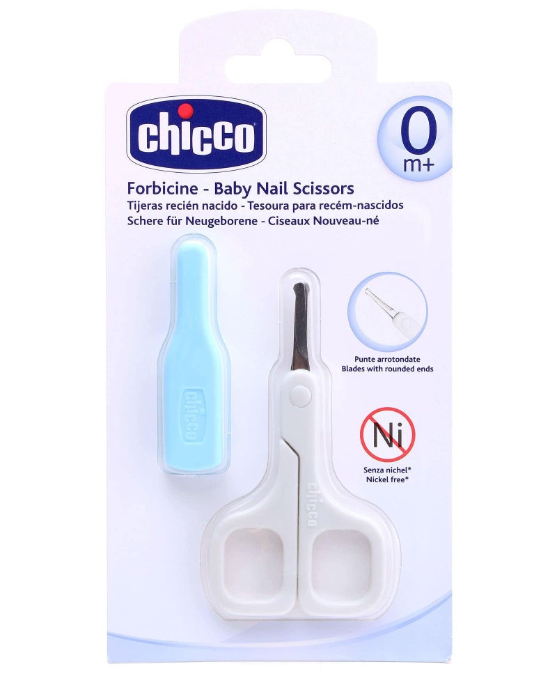 CHICCO BABY NAIL SCISSORS SAFE HYGIENE BLUE