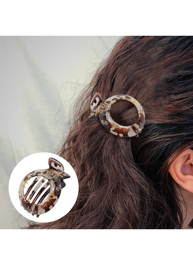 AEGYPIUS - AEGYPIUS Hair Clip for Thin Hair, Small Flat Hair Claw, Light Brown - Premium Resin, Resilient Spring Action, Ideal for Everyday Styling, Women & Girls Size - Image 1