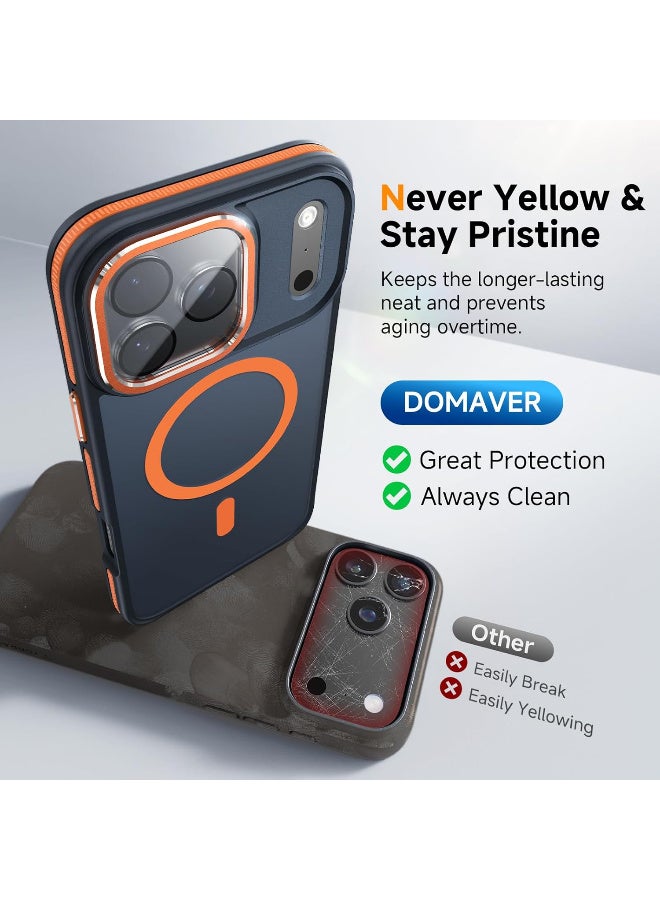 iPhone 17 Pro Max Case Cover, With MagSafe, Screen Protector, Camera Lens Protector, 3 in 1 Covers Anti-Drop Protective Shockproof Back, for iPhone 17 Pro Max Phone Accessories，Cosmic Orange - view 5