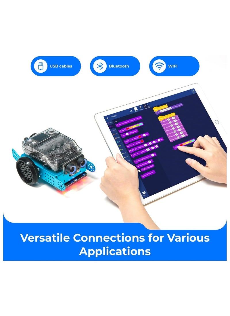 ميك بلوك - روبوت البرمجة Makeblock mBot Neo للأطفال، روبوت التعلم بالذكاء الاصطناعي يدعم برمجة Scratch وPython، مجموعة الروبوتات للأطفال من سن 8 إلى 12 عامًا وما فوق، ألعاب روبوت STEM هدايا للأولاد والبنات - Image 1